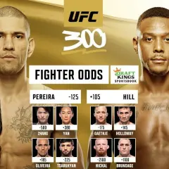 UFC 300: Sprawdź kursy bukmacherskie na walki! Pereira vs Hill, Oliveira vs Tsarukyan i inni.